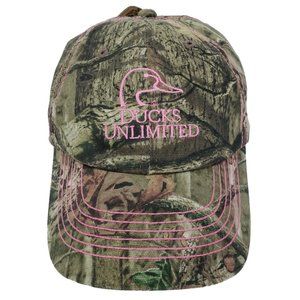 Ducks Unlimited Women's Hat Mossy Oak Camouflage Pink Ladies‎ Hunting Cap - NEW